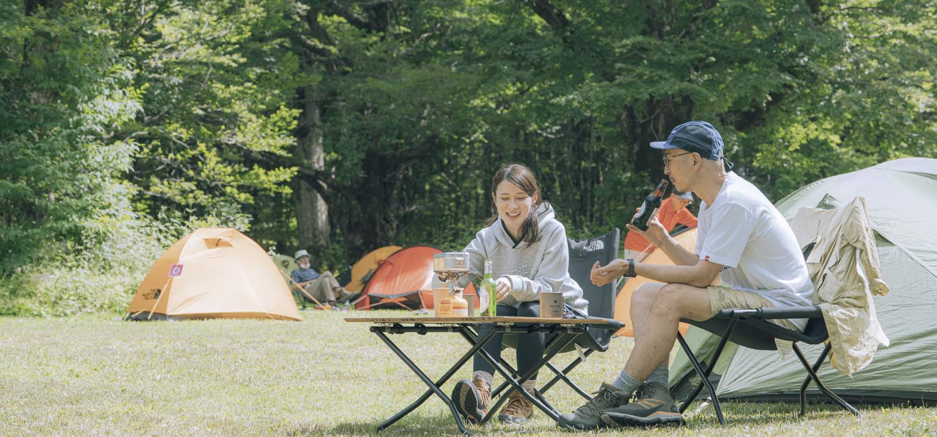 上高地でキャンプ！のイメージ